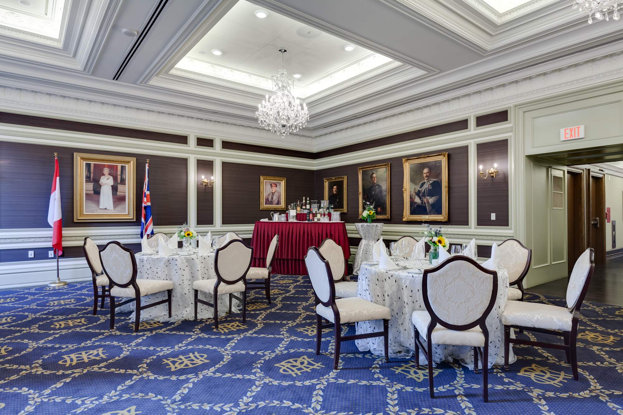 The Otter Room at the Royal Canadian Military Institute, set for an event